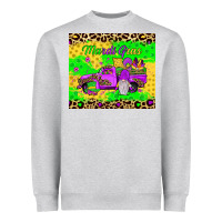 Heather Grey mardi gras gnome truck Heavyweight Sweatshirt - JahusDesignShop