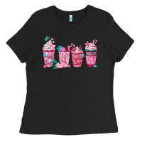 Black Breast Cancer Coffee Cups Ladies Tee - FaDigitalArtStudio