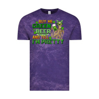 Cloud Purple buy me green beer and tell me i'm pretty Vintage Tee - FaDigitalArtStudio