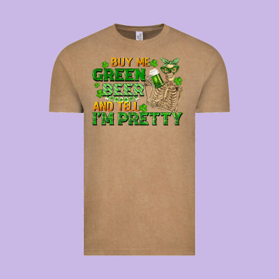 Buy Me Green Beer And Tell Me I'm Pretty Vintage Tee Designed By Fadigitalartstudio