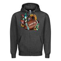 Charcoal Heather football cactus sunflower Zipper Hoodie - JahusDesignShop