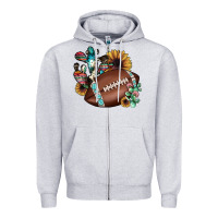 Heather Grey football cactus sunflower Zipper Hoodie - JahusDesignShop