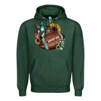 Sports Green football cactus sunflower Zipper Hoodie - JahusDesignShop