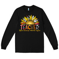 Black Teacher Long Sleeve Tee - CowhideDigitalArt