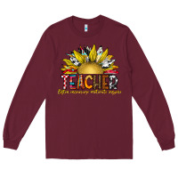 Burgundy Teacher Long Sleeve Tee - CowhideDigitalArt