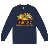 Navy Teacher Long Sleeve Tee - CowhideDigitalArt