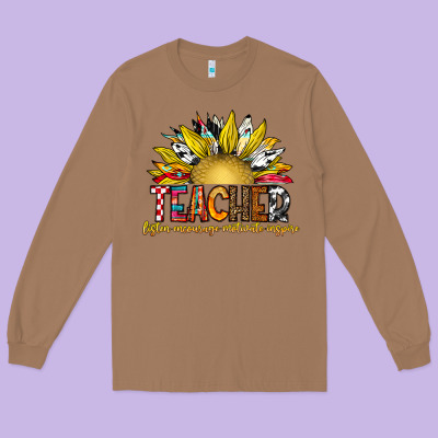 Teacher Long Sleeve Tee Designed By Cowhidedigitalart