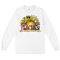 White Teacher Long Sleeve Tee - CowhideDigitalArt