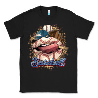 Black Baseball lips Classic Tee - HowdyJamesFarm