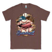 Chestnut Baseball lips Classic Tee - HowdyJamesFarm