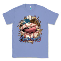 Colony Blue Baseball lips Classic Tee - HowdyJamesFarm
