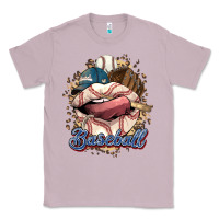 Lilac Baseball lips Classic Tee - HowdyJamesFarm