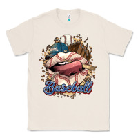 Natural Baseball lips Classic Tee - HowdyJamesFarm