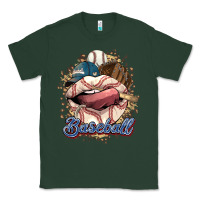 Sports Green Baseball lips Classic Tee - HowdyJamesFarm
