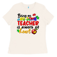 Bone Being an au some teacher is a work of the heart Ladies Tee - FaDigitalArtStudio