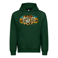 Forest Green Blessed Sunflower Gemstone Urban Hoodie - RanaPortraitStore