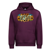 Mauve Wine Blessed Sunflower Gemstone Urban Hoodie - RanaPortraitStore