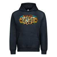 Navy Blessed Sunflower Gemstone Urban Hoodie - RanaPortraitStore