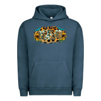 Pigment Midnight Navy Blessed Sunflower Gemstone Urban Hoodie - RanaPortraitStore