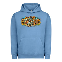 Pigment Pebble Blue Blessed Sunflower Gemstone Urban Hoodie - RanaPortraitStore