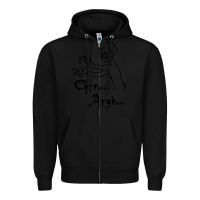 Black grr argh Zipper Hoodie - baoMotion