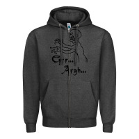 Charcoal Heather grr argh Zipper Hoodie - baoMotion