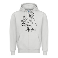 Dove Grey grr argh Zipper Hoodie - baoMotion