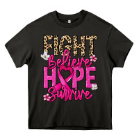 Asphalt Fight believe hope survive Cancer Awareness Heavy Core Tee - HowdyJamesFarm