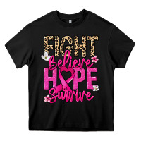 Black Fight believe hope survive Cancer Awareness Heavy Core Tee - HowdyJamesFarm