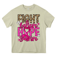 Mossy Fight believe hope survive Cancer Awareness Heavy Core Tee - HowdyJamesFarm