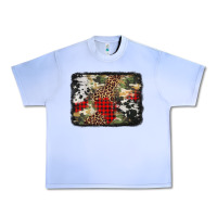 Grape Ice army cowhide leopard Christmas Urban Heavy Tee - Jasminsmagicworld