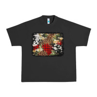 Pigment Black army cowhide leopard Christmas Urban Heavy Tee - Jasminsmagicworld
