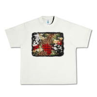 Pistachio army cowhide leopard Christmas Urban Heavy Tee - Jasminsmagicworld