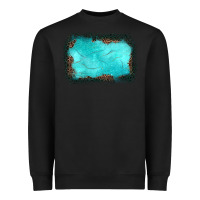 Black gemstone turquoise leopard background Heavyweight Sweatshirt - JahusDesignShop