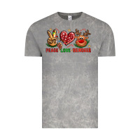 Cloud Rock Peace Love Reindeer Christmas Vintage Tee - BundleAndBundleShop