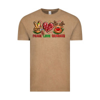 Vintage Coffee Peace Love Reindeer Christmas Vintage Tee - BundleAndBundleShop