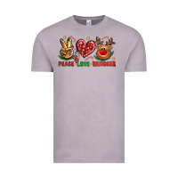 Vintage Zinc Peace Love Reindeer Christmas Vintage Tee - BundleAndBundleShop