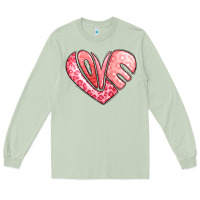 Matcha heart shaped love valentine's day Long Sleeve Tee - LillyAllenDesigns