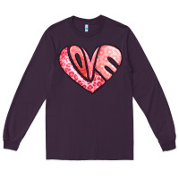 Plum heart shaped love valentine's day Long Sleeve Tee - LillyAllenDesigns