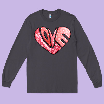 Heart Shaped Love Valentine's Day Long Sleeve Tee Designed By Lillyallendesigns