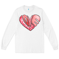 White heart shaped love valentine's day Long Sleeve Tee - LillyAllenDesigns