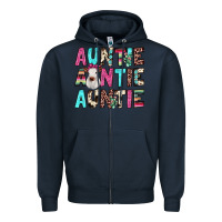 Navy auntie heifer cactus Zipper Hoodie - JahusDesignShop
