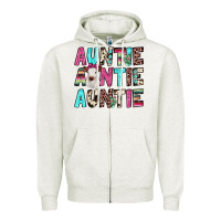 Oatmeal Heather auntie heifer cactus Zipper Hoodie - JahusDesignShop