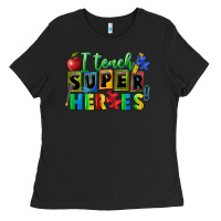 Black I teach super heroes Ladies Tee - FaDigitalArtStudio