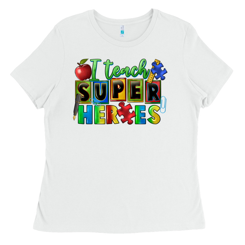 I Teach Super Heroes Ladies Tee by FaDigitalArtStudio | Teevron