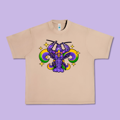 Mardi Gras Crawfish 2 Urban Heavy Tee Designed By Fadigitalartstudio