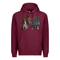 Burgundy just a small town girl Premium Hoodie - SublimationCraftShop