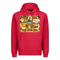 Cardinal just a girl who loves fall cowhide background Premium Hoodie - Jasminsmagicworld