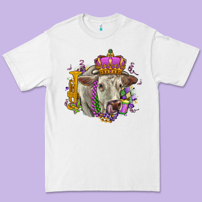 Charolais Mardi Gras Premium Tee Designed By Oliviacreatesart