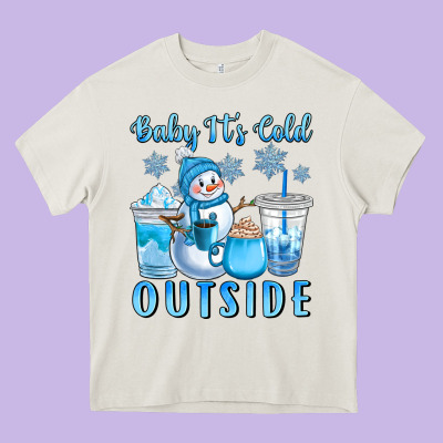 Baby It's Cold Outside Heavy Core Tee Designed By Cowgirlartshop